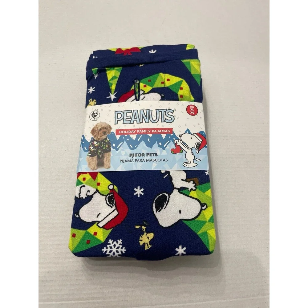 Peanuts Snoopy Holiday Pet Pajamas Size XL New With Tag